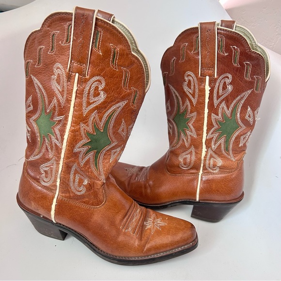 Ariat Shoes - Ariat 15503 Heritage Western Women's 6.5 B Snip Toe Cowboy Boots Teal Brown